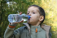 Child Drinking Bottled Water